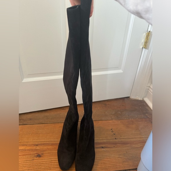 Stuart Weitzman Reserve Stretch Suede Over-The-Knee Boots - Picture 2 of 6